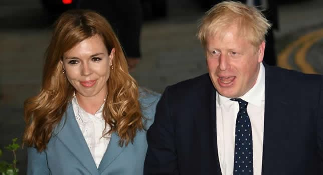 Carrie Symonds with her fiancée, Boris Johnson