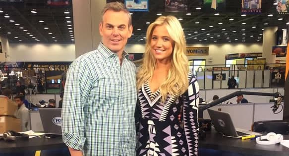 Kristine Leahy with her former co-host Colin Cowherd