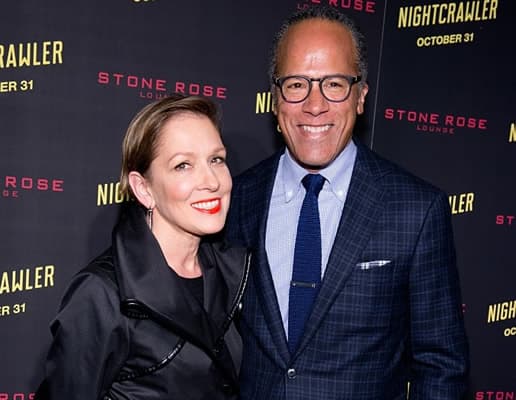 Lester Holt with his wife Carol Hagen Holt