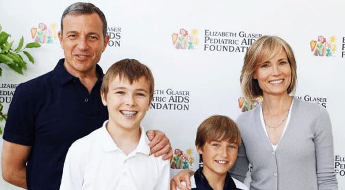 Willow Bay, her husband Bob Iger and their two sons