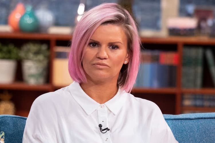 Kerry Katona in her pink hair