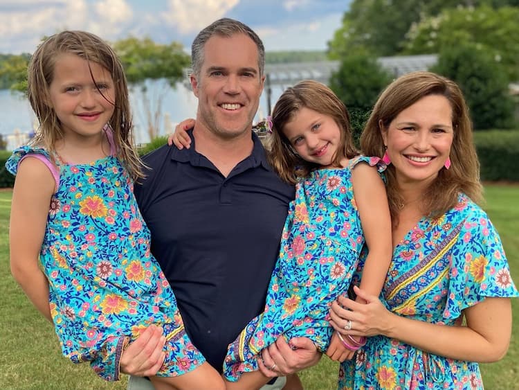 Alex Liggitt, his wife and two daughters Photo