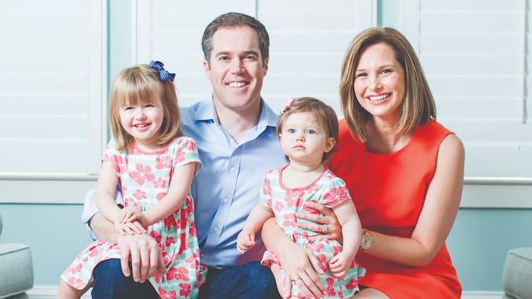 Alison Starling, her husband and two daughters