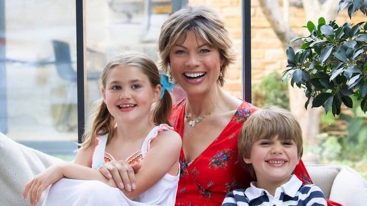 Kate Silverton with her two children
