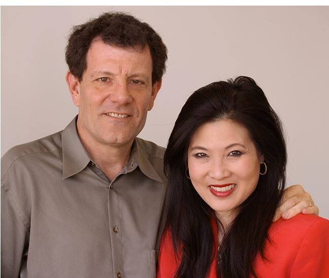 Nicholas Kristof with his wife Sheryl WuDunn an author