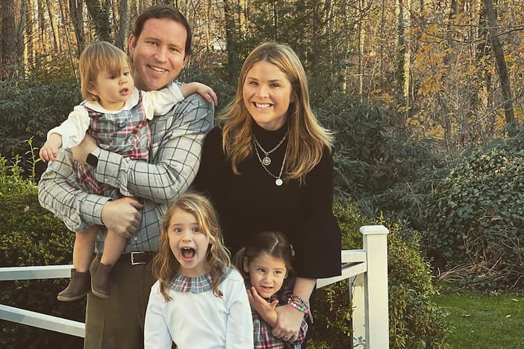 Jenna Bush Hager, her husband and her daughter 