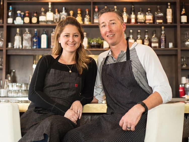 Brooke Williamson and her chef husband Nick Roberts