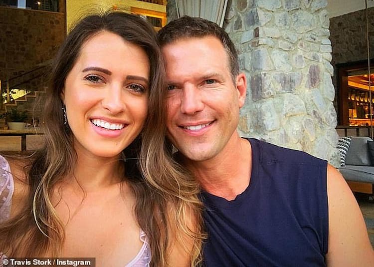 Travis Lane Stork with his wife Parris Bell 