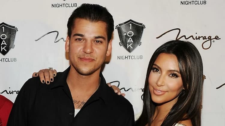 Rob Kardashian and his sister Rare