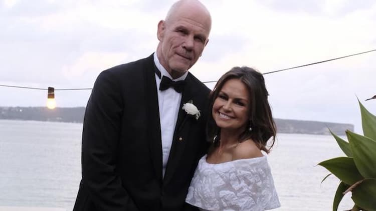 Peter FitzSimons and his wife Lisa Wilkinson 