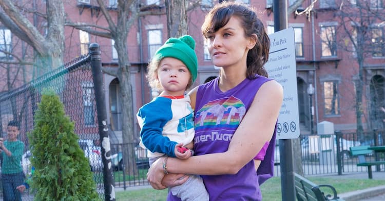 Frankie Shaw together with her son, Isaac Love