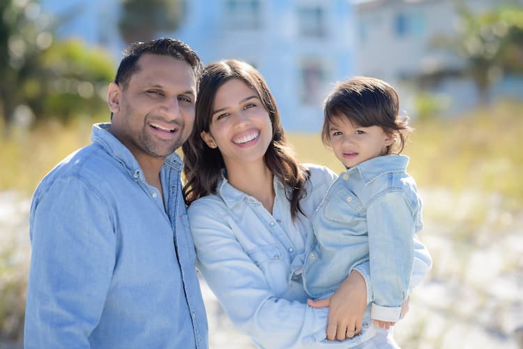 Ravi Patel together together with his wife Mahaley Patel and their daughter named Amelie