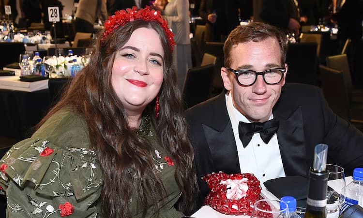 Aidy Bryant together with her husband Conner O'Malley ​
