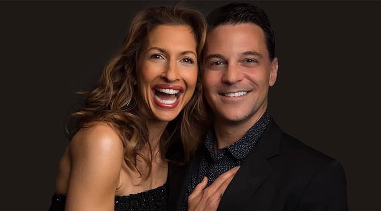 Alysia Reiner together with her husband David Alan Basche