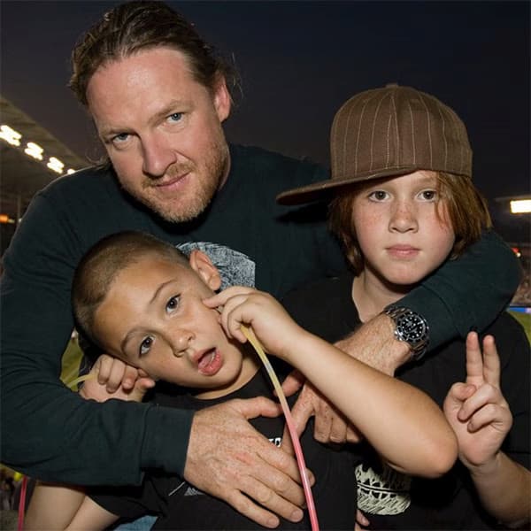 Donal Logue together with his two children Jade Logue, and Finn Logue