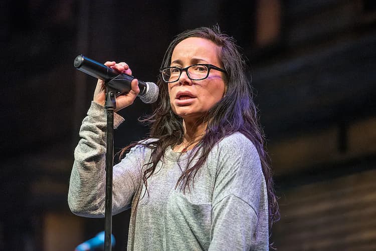 Janeane Garofalo together with her husband Brody Tate