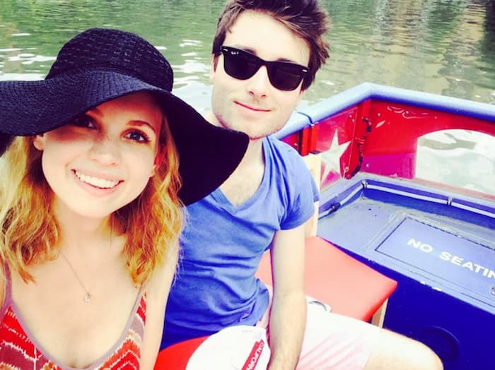 Meaghan Martin together with her husband Oli Higginson