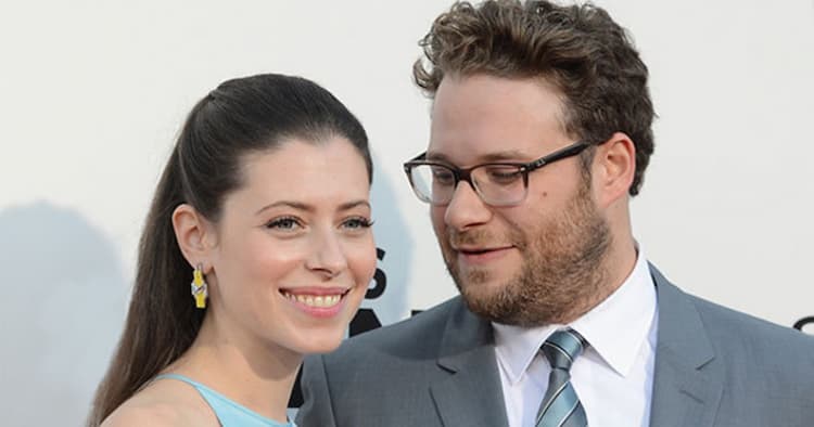 Seth Rogen together with his wife Lauren Miller 