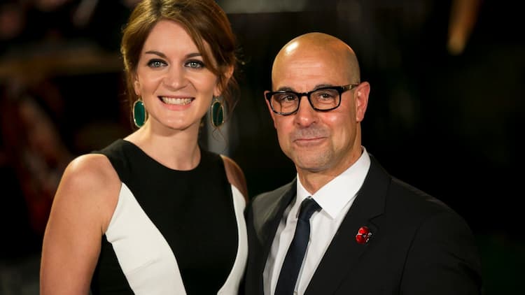 Stanley Tucci together with his wife Felicity Blunt Photo