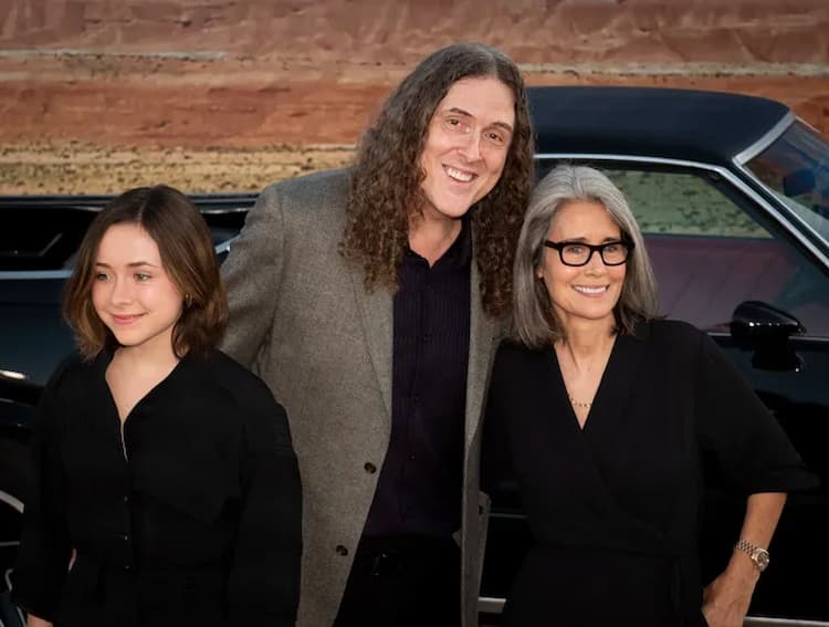 Weird Al Yankovic together with his wife Suzanne Yankovic and daughter Nina