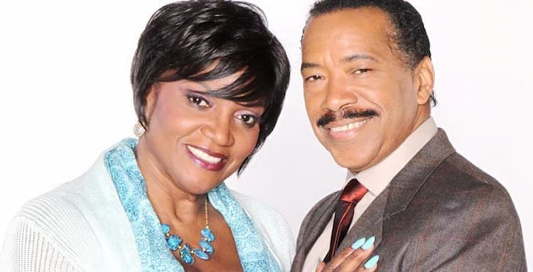 Anna Maria Horsford together with her husband Daniel Wolf