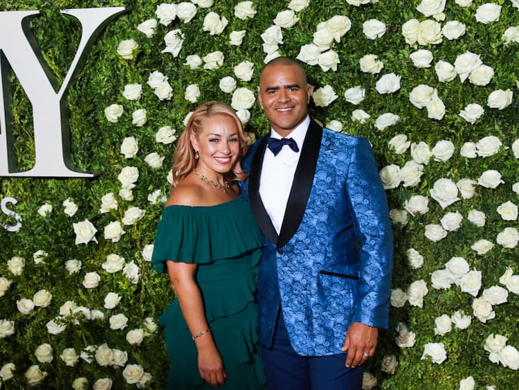 Christopher Jackson together with his wife Veronica Vazquez