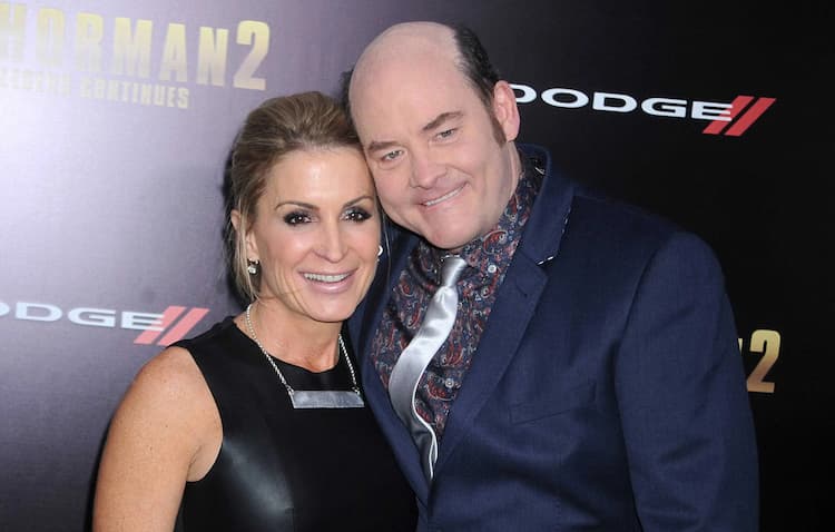 David Koechner together with his ex-wife Leigh Koechner