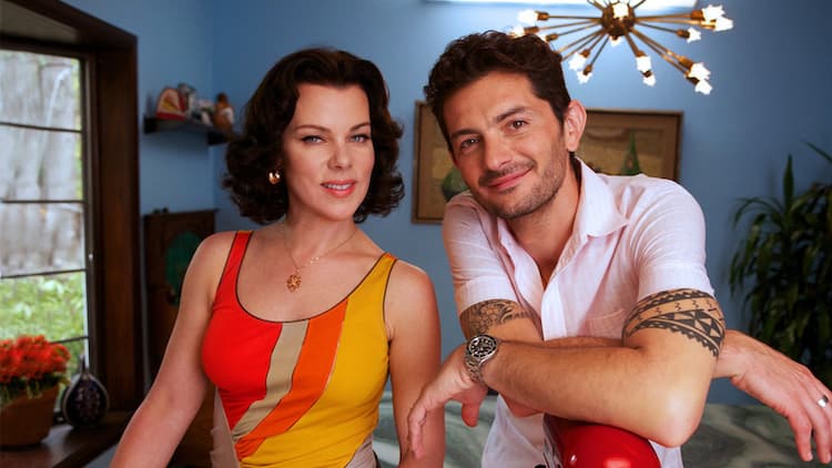 Debi Mazar together with her husband Gabriele Corcos 