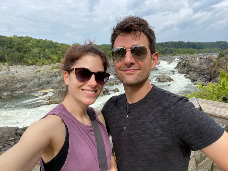 Elizabeth Alderfer together with her husband Ali Bouzari