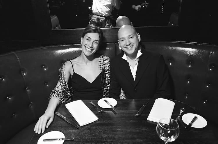 Evan Handler together with his wife Elisa Atti