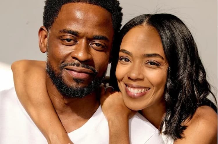 Jazmyn Simon together with her husband Dulé Hill 