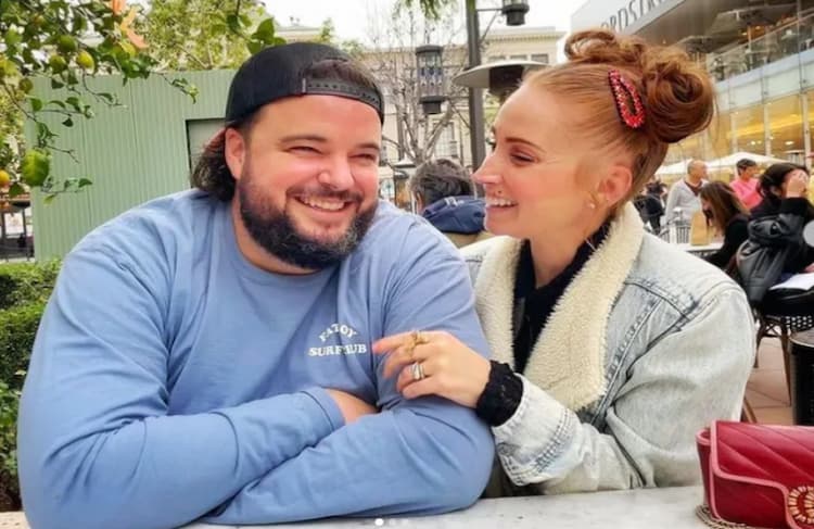 Jon Gabrus together with his wife Tiffany Gabrus