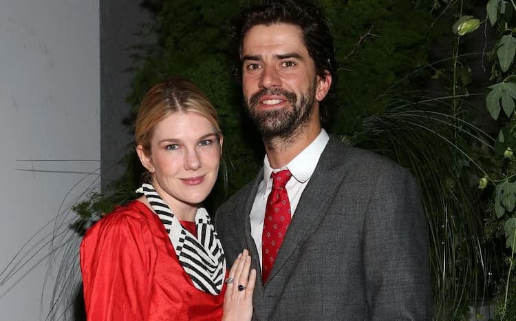 Lily Rabe with her husband Hamish Linklater 