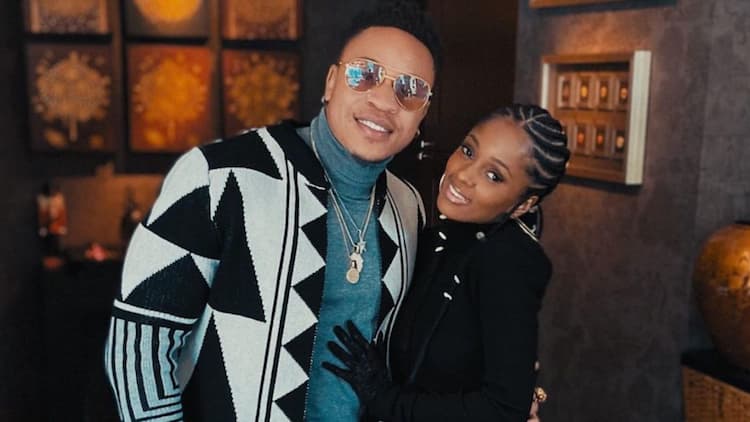 Rotimi Akinosho with his wife Vanessa Mdee