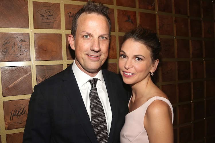 Sutton Foster together with her husband Ted Griffin