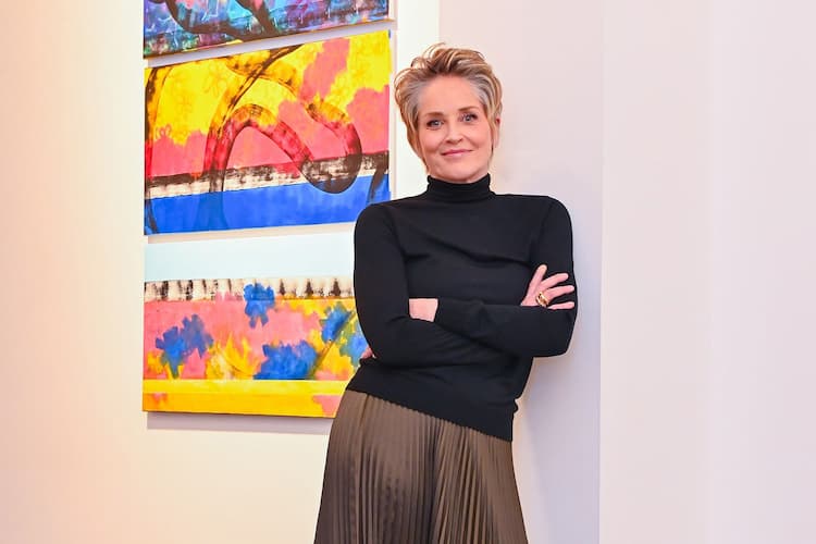 American actress and painter Sharon Stone