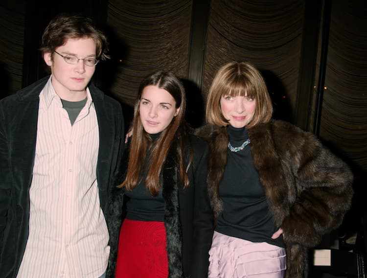 Anna Wintour with her two children Bee Shaffer, and Charles Shaffer