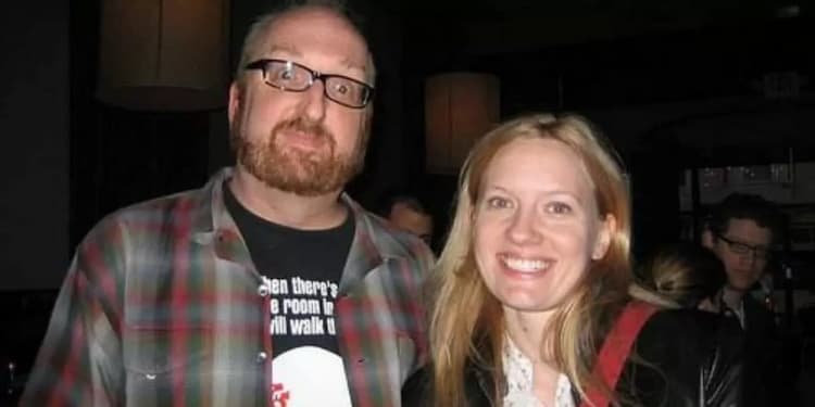 Brian Posehn together with his wife Melanie Truhett