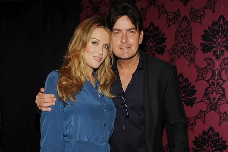 Charlie Sheen together with his ex wife Brooke Mueller