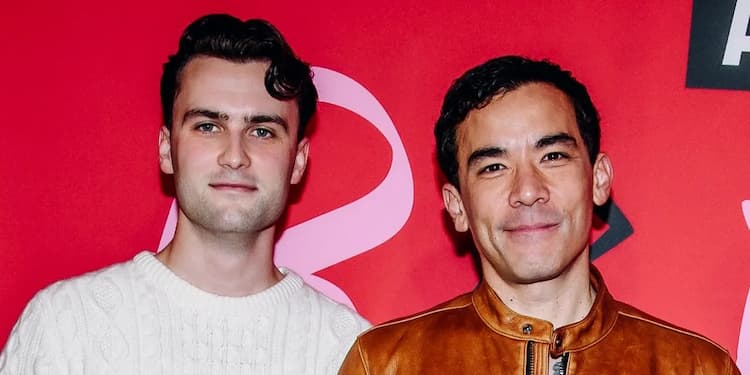 Conrad Ricamora together with his partner Peter Wesley Jensen