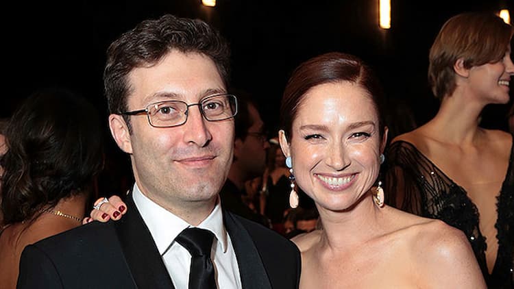 Ellie Kemper together with his wife actress Ellie Kemper