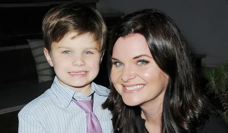 Heather Tom together with her son Zane Achor