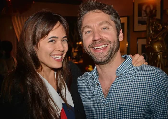 Michael Weston together with his wife Priscilla Ahn 