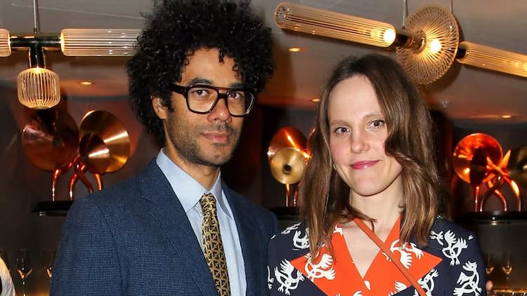 Richard Ayoade together with his wife Lydia Fox 