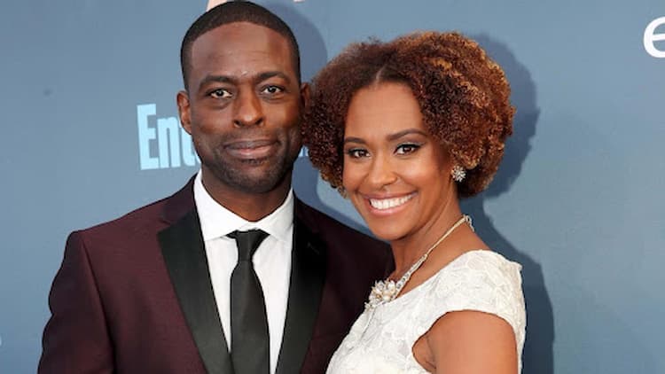 Ryan Michelle Bathe with her husband Sterling K. Brown 