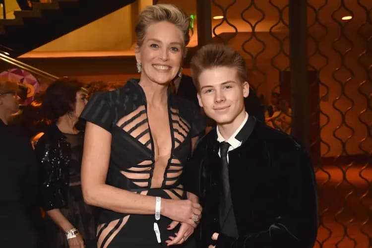 Sharon Stone together with her eeldest son Roan Bronstein