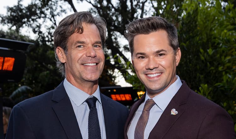 Tuc Watkins with his partner Andrew Rannells