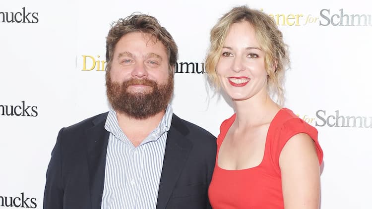 Zach Galifianakis together with his wife Quinn Lundberg