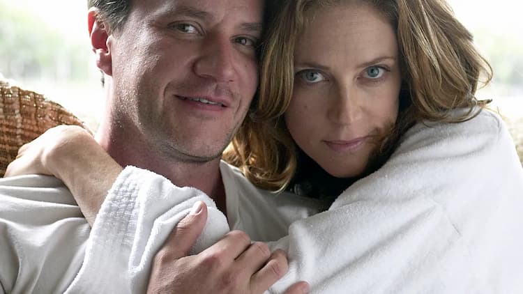 Ally Walker together with her husband John Landgraf 