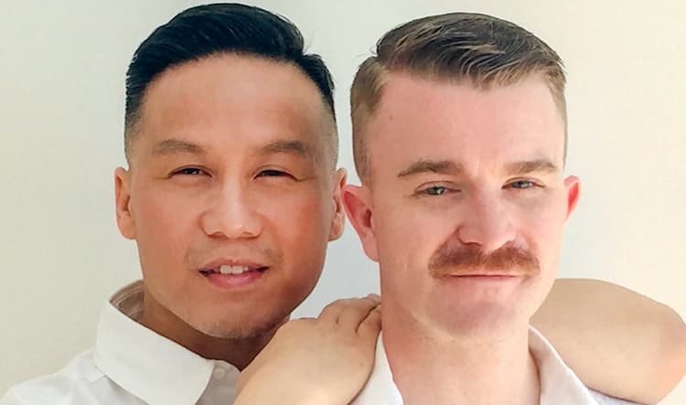 BD Wong together with his partner Richert Schnorr